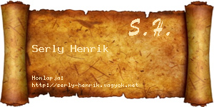 Serly Henrik névjegykártya